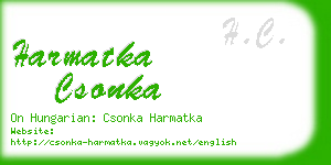 harmatka csonka business card